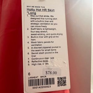 Hotty hot high rise skirt long size 6